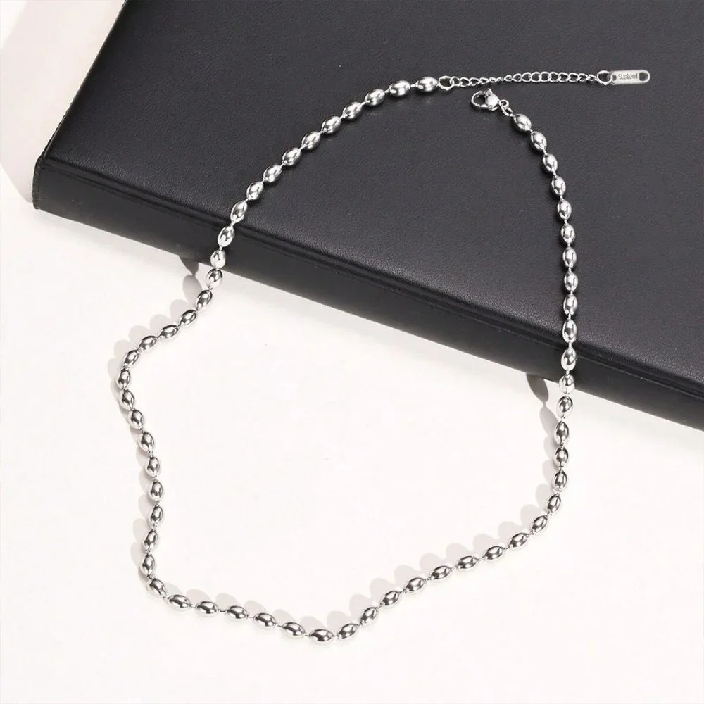 Stainless Steel Silver Color Chain Necklace. Gold Chain Necklace - Picture 3 of 4